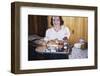 Girl Carrying Tray of Barbecue Items-William P^ Gottlieb-Framed Photographic Print