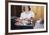 Girl Carrying Tray of Barbecue Items-William P. Gottlieb-Framed Photographic Print