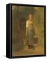 Girl Carrying Water, C.1855-60 (Oil on Canvas)-Jean-Francois Millet-Framed Stretched Canvas