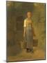 Girl Carrying Water, C.1855-60 (Oil on Canvas)-Jean-Francois Millet-Mounted Giclee Print