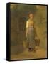 Girl Carrying Water-Jean Francois Millet-Framed Stretched Canvas