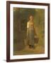 Girl Carrying Water-Jean Francois Millet-Framed Art Print