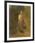 Girl Carrying Water-Jean Francois Millet-Framed Art Print