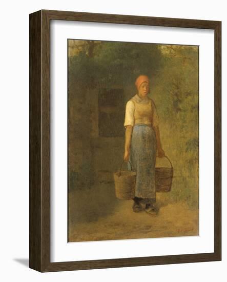 Girl Carrying Water-Jean Francois Millet-Framed Art Print