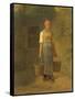 Girl Carrying Water-Jean Francois Millet-Framed Stretched Canvas