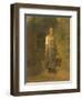 Girl Carrying Water-Jean Francois Millet-Framed Art Print