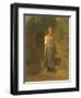 Girl Carrying Water-Jean Francois Millet-Framed Art Print