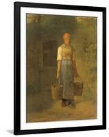 Girl Carrying Water-Jean Francois Millet-Framed Art Print