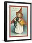 Girl Cat-Vintage Apple Collection-Framed Giclee Print