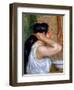 Girl Combing Her Hair, 1907-8-Pierre-Auguste Renoir-Framed Giclee Print