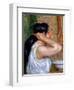 Girl Combing Her Hair, 1907-8-Pierre-Auguste Renoir-Framed Giclee Print