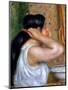 Girl Combing Her Hair, 1907-8-Pierre-Auguste Renoir-Mounted Giclee Print