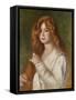 Girl Combing Her Hair-Pierre-Auguste Renoir-Framed Stretched Canvas