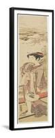 Girl Cooling on Veranda, C. 1772-1781-Isoda Koryusai-Framed Premium Giclee Print