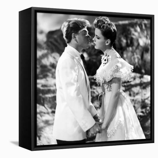 Girl Crazy, Mickey Rooney, Judy Garland, 1943-null-Framed Stretched Canvas