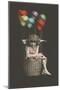 Girl Cupid in Balloon-null-Mounted Art Print