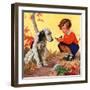 "Girl, Dog and Injured Bird,"November 1, 1935-Henry Hintermeister-Framed Giclee Print