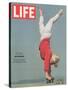 Girl Doing Handstand on Skateboard, May 14, 1965-Bill Eppridge-Stretched Canvas