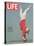 Girl Doing Handstand on Skateboard, May 14, 1965-Bill Eppridge-Stretched Canvas