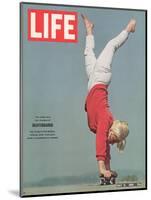 Girl Doing Handstand on Skateboard, May 14, 1965-Bill Eppridge-Mounted Photographic Print