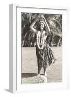 Girl Doing Hula, Hawaii-null-Framed Art Print