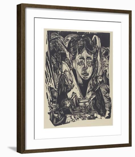 Girl Dreaming-Ernst Ludwig Kirchner-Framed Premium Giclee Print