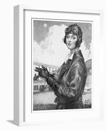 Girl Dressed for the Air-Emmett Watson-Framed Art Print