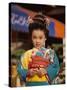 Girl Dressed in Kimono, Shichi-Go-San Festival (Festival for Three, Five, Seven Year Old Children)-null-Stretched Canvas