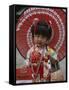 Girl Dressed in Kimono, Shichi-Go-San Festival (Festival for Three, Five, Seven Year Old Children)-null-Framed Stretched Canvas