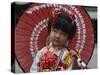 Girl Dressed in Kimono, Shichi-Go-San Festival (Festival for Three, Five, Seven Year Old Children)-null-Stretched Canvas
