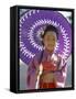 Girl Dressed in Kimono, Shichi-Go-San Festival (Festival for Three, Five, Seven Year Old Children)-null-Framed Stretched Canvas