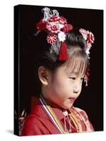 Girl Dressed in Kimono, Shichi-Go-San Festival (Festival for Three, Five, Seven Year Old Children)-null-Stretched Canvas