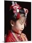 Girl Dressed in Kimono, Shichi-Go-San Festival (Festival for Three, Five, Seven Year Old Children)-null-Mounted Premium Photographic Print