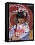 Girl Dressed in Kimono, Shichi-Go-San Festival (Festival for Three, Five, Seven Year Old Children)-null-Framed Stretched Canvas