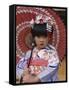 Girl Dressed in Kimono, Shichi-Go-San Festival (Festival for Three, Five, Seven Year Old Children)-null-Framed Stretched Canvas