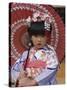 Girl Dressed in Kimono, Shichi-Go-San Festival (Festival for Three, Five, Seven Year Old Children)-null-Stretched Canvas