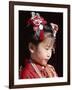 Girl Dressed in Kimono, Shichi-Go-San Festival (Festival for Three, Five, Seven Year Old Children)-null-Framed Photographic Print