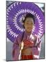 Girl Dressed in Kimono, Shichi-Go-San Festival (Festival for Three, Five, Seven Year Old Children)-null-Mounted Photographic Print