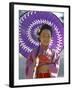 Girl Dressed in Kimono, Shichi-Go-San Festival (Festival for Three, Five, Seven Year Old Children)-null-Framed Photographic Print