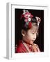 Girl Dressed in Kimono, Shichi-Go-San Festival (Festival for Three, Five, Seven Year Old Children)-null-Framed Photographic Print