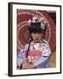 Girl Dressed in Kimono, Shichi-Go-San Festival (Festival for Three, Five, Seven Year Old Children)-null-Framed Photographic Print