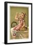 Girl Drinking Champagne-null-Framed Giclee Print