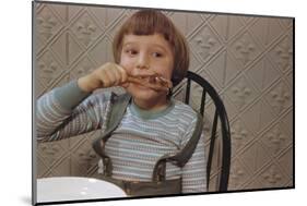 Girl Eating a Chicken Drumstick-William P. Gottlieb-Mounted Photographic Print