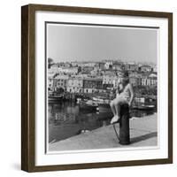 Girl Eating an Ice Cream-Henry Grant-Framed Photographic Print