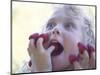 Girl Eating Raspberries, Bellingham, Washington, USA-Steve Satushek-Mounted Photographic Print