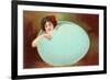 Girl Emerging from Cracked Egg-null-Framed Art Print