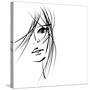 Girl Face Symbols-Irina QQQ-Stretched Canvas