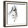 Girl Face Symbols-Irina QQQ-Framed Premium Giclee Print