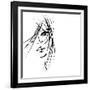 Girl Face Symbols-Irina QQQ-Framed Art Print