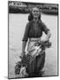 Girl Farm Worker Washing Turnips from River, on Collective Farm-Paul Schutzer-Mounted Photographic Print